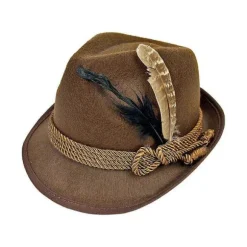 Oktoberfest Hat Widget Øl Trilby Dejlige Homburg Hatte Hovedbeklædning Fest Foto Rekvisitter Gaver Oktoberfest dark brown jazz hat