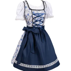 Oktoberfest Kostumefesttøj Cosplay Pigekjole V-ringet Blå blue L