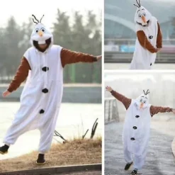 Olaf Frozen Voksen Snemand Kostume Kigurumi Pyjamas Ozq Høj Kvalitet [FW] M-XM3- M