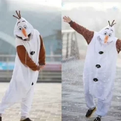 Olaf Frozen Voksen Snemand Kostume Kigurumi Pyjamas Pyjamas Ozq Høj Kvalitet [FW] L L