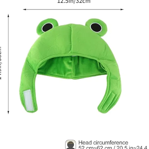 One Piece (Grøn Kærlighed Frø Hat, 32*38CM) Voksen Kostume Hat Sjov