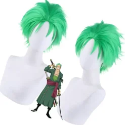 ONE PIECE grøn paryk Short Layer Roronoa Zoro Cosplay paryk Roronoa Zoro