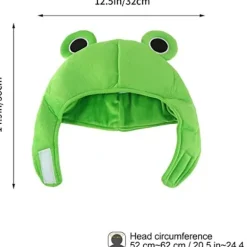 One Piece (Gul Frø Hat, 32*38CM) Voksen Kostume Hat Sjov Frø Formet Hat Nyhed Hat Børn Plys Frø Hat