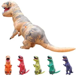 Oppustelig Dinosaur Kostume Cosplay Maskerade Halloween Børn grøn voksen hvid voksen hvid voksen adult white