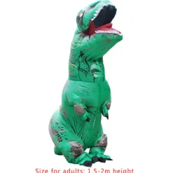 Oppustelig Dinosaur Kostume Cosplay Maskerade Halloween Børn grøn voksen grøn barn grøn barn-FA- børn kids green