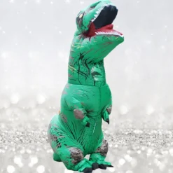 Oppustelig Dinosaur Kostume Cosplay Maskerade Halloween Børn grøn voksen grøn barn grøn barn-FA- børn kids green