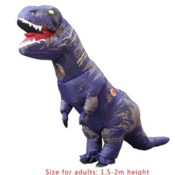 Oppustelig Dinosaur Kostume Cosplay Maskerade Halloween Barn Grøn Voksen Lilla Voksen Voksen-FA-Voksen Voksen adult purple