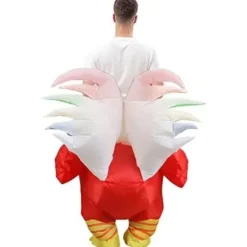 Oppustelig Dragt Oppustelig Kyllingedragt til Fest Halloween Jul Cosplay Voksenstørrelse F&Q adult adult rainbow