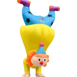 Oppustelig Klovnekostume Sjove Oppustelige Kostumer Håndstand Joker Kostume Halloween Kostume Cosplay Party Festival Parade Karneval Kostume Yellow