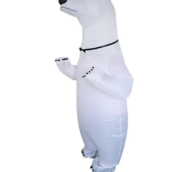 Oppustelig voksen isbjørnekostume, komfortabelt letvægts showkostume til fest og scene - lingling} Polar Bear