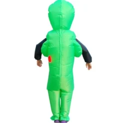 Oppusteligt kostume til voksne - Jumpsuit - Grøn Alien Cosplay, CJY