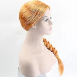 Orange Fiona Prinsesse Cosplay Paryk 60cm - Langt Syntetisk Hår til Kvinder (FMY)