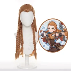 Original God Eloi cosplay paryk halvt opsat hår snoet fletning styling paryk