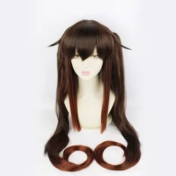 Original paryk fra Gud til Sheng Tang valnød cosplay paryk høj temperatur silke brun sort spil animation paryk ca. 100cm