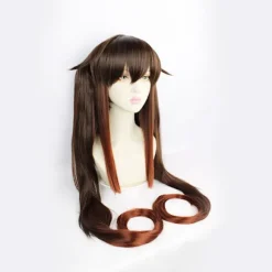Original paryk fra Gud til Sheng Tang valnød cosplay paryk høj temperatur silke brun sort spil animation paryk ca. 100cm