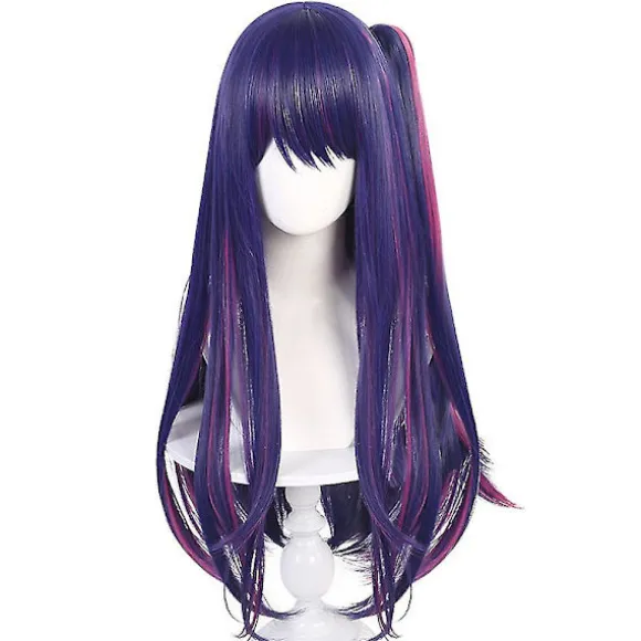 Oshi No Ko Hoshino Ai Paryk Langt Syntetisk Hår Halloween Cosplay Party Tilbehør