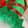 Paillet Julemandshat Hårbøjle med Guldfarvet Glitterkrone, Jule-tema Hårtilbehør