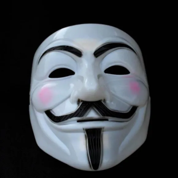 3-Pak Anonymous Maske - Guy Fawkes / V for Vendetta White