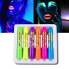 6-pak Glow In Dark Ansigtsmaling UV Neon Ansigtsmaling Farveblyant