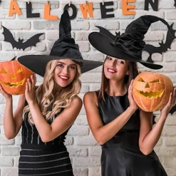 4-pak Halloween Heksehat Stor Troldmandshat til Halloween Fest Dekoration Cosplay Kostume Tilbehør
