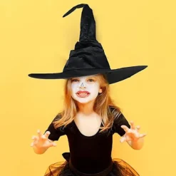 4-pak Halloween Heksehat Stor Troldmandshat til Halloween Fest Dekoration Cosplay Kostume Tilbehør