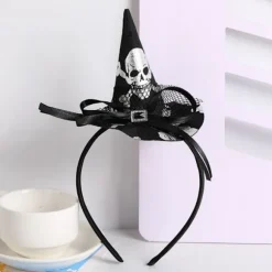5-pak Halloween-hårbånd til kvinder og børn, assorteret heksehat-hårbånd, hovedbeklædning, cosplay-kostumefest, ferietilbehør, udklædning