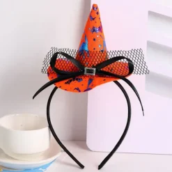 5-pak Halloween-hårbånd til kvinder og børn, assorteret heksehat-hårbånd, hovedbeklædning, cosplay-kostumefest, ferietilbehør, udklædning