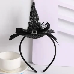 5-pak Halloween-hårbånd til kvinder og børn, assorteret heksehat-hårbånd, hovedbeklædning, cosplay-kostumefest, ferietilbehør, udklædning
