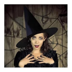 10-pak Häxhatte Halloween Sort Hexe Hængende Hat Sort Hat Häxhat Halloween Julefest