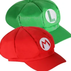2-pak Mario og Luigi-hatte Rød og Grøn Videospilstema Huer (FMY)