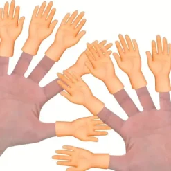 10-pak Mini Finger Hænder Gummi Fingre - Sjove Små Figurer