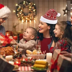 Pakke med 2 Santa-hatte til voksne