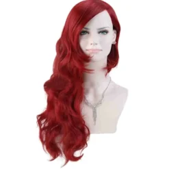 Paris_Peruker COS Batman Poison Ivy Rød Paryk Krøllet Lang Cosplay Hverdags Hår Varmebestandig Syntetisk Fiber Paryk