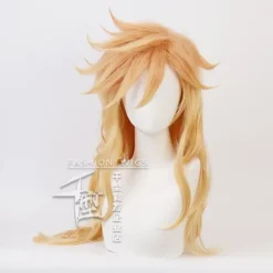 Paryk Demon Slayer Cosplay Douma Gradient Krøllet Hår Kvinder Syntetiske Parykker Mænd Karneval Party Cosplay Anime Tilbehør