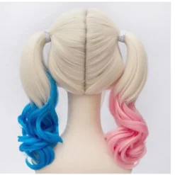 Paryk polyester (voksen) e pink og blå