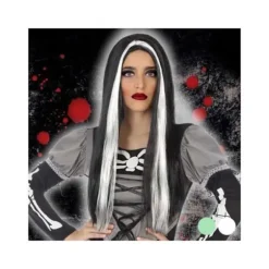 Paryk til Halloween - BigBuy Carnival - 118189 (60 cm) - Hvid