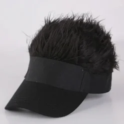 Parykhår baseballkasket til mænd 6 farver Herre baseballkasket Sort skygge sort Black brim black