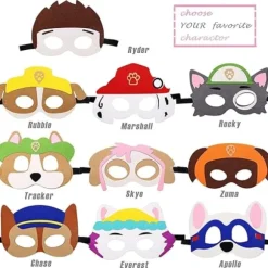 Paw Patrol Hunde Legetøj, Filt Maske, Børne Dyre Maske, Hvalpe Fest Masker