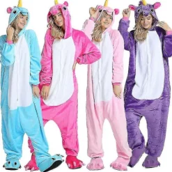 Pegasus Tøj Enhjørning Pyjamasdragt Kigurumi Jumpsuit Rose Rose 105