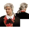 Perruk - Hertug - Herre af Tiden - One Size - Multifarvet - Sort