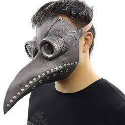 Pestdoktor Gasmaske Fugle Latex Steampunk Halloween Party Rekvisitter Black