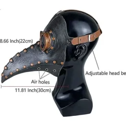 Pestdoktor Maske Ravnemaske, Steampunk Snabel Næb Maske