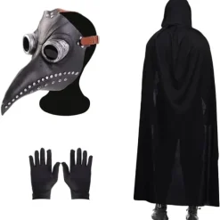 Pestlægemaske Halloween Fuglemaske Retro Nitte Steampunk Latexmaske