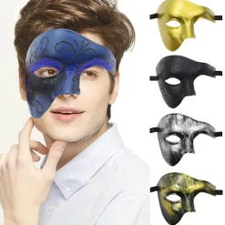 Phantom of The Opera Maskerade Maske Halvt Ansigt Venetiansk Mardi Gras Festmaske