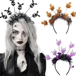 Pieces Halloween Hårbøjler, Halloween Hårbøjle, Halloween Hårtilbehør Halloween Festtilbehør til Piger og Kvinder, Halloween Udklædning