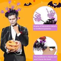 Pieces Halloween Hårbøjler, Halloween Hårbøjle, Halloween Hårtilbehør Halloween Festtilbehør til Piger og Kvinder, Halloween Udklædning