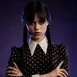 Pige Addams Family Kostumeparyk Wednesday Addams Paryk-FD13-,CJY black