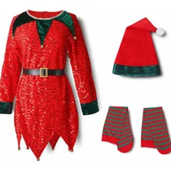 Pige Dreng Jul Elg Fancy Dress Xmas Party Cosplay Tøj zy red 130cm