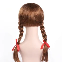 Piger Flettet Anna Paryk Lang Cosplay Syntetiske Parykker til Halloween