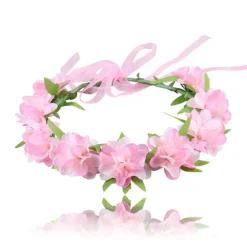 Piger Prinsesse Glinda Kjole Cosplay Kostume Ond Karneval Party Udklædning Kun Garland Pandebånd-FA- Only Garland Headband One Size